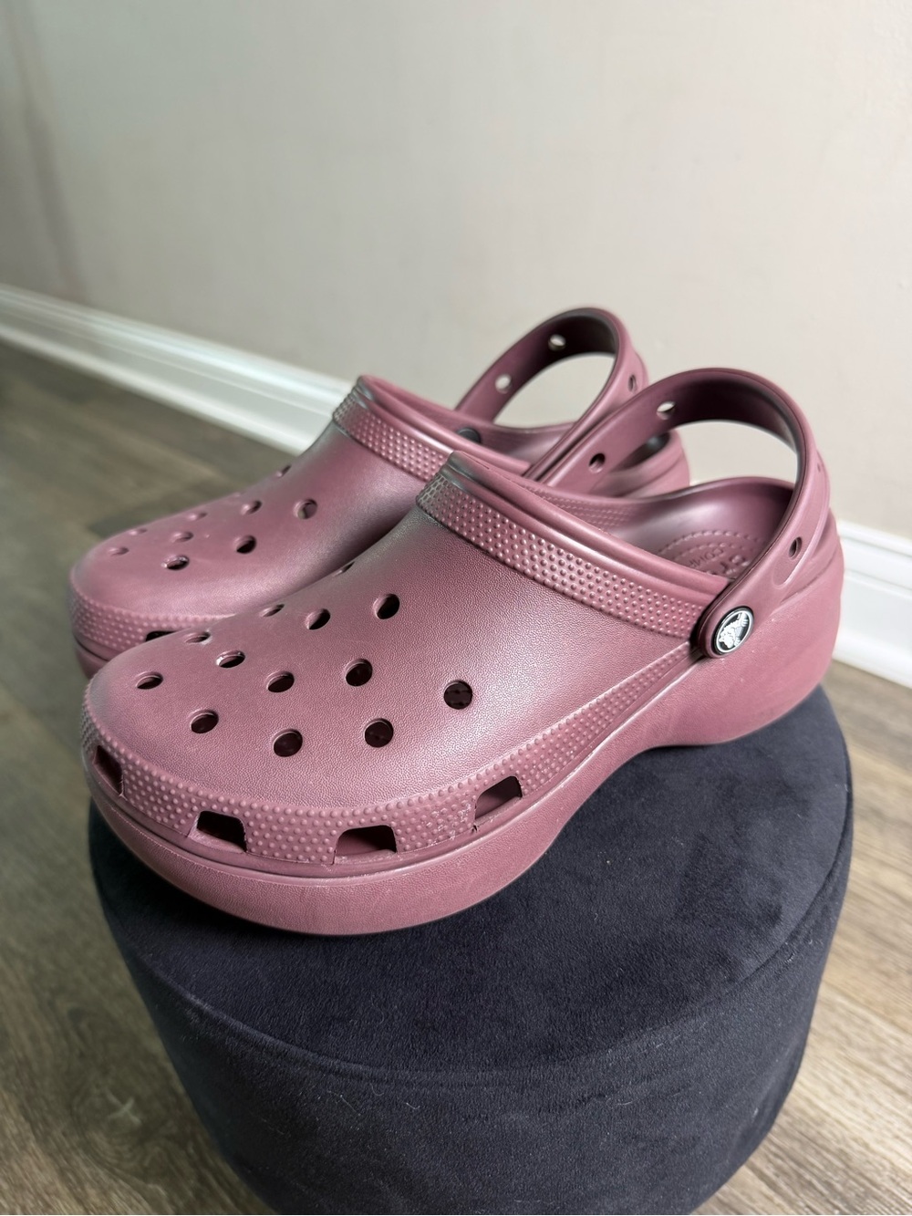Women’s Platform Crocs in Dark Cherry